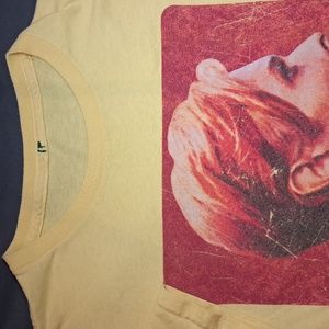 No Name, Size Medium, Yellow David Bowie, Short Sleeve T-shirt